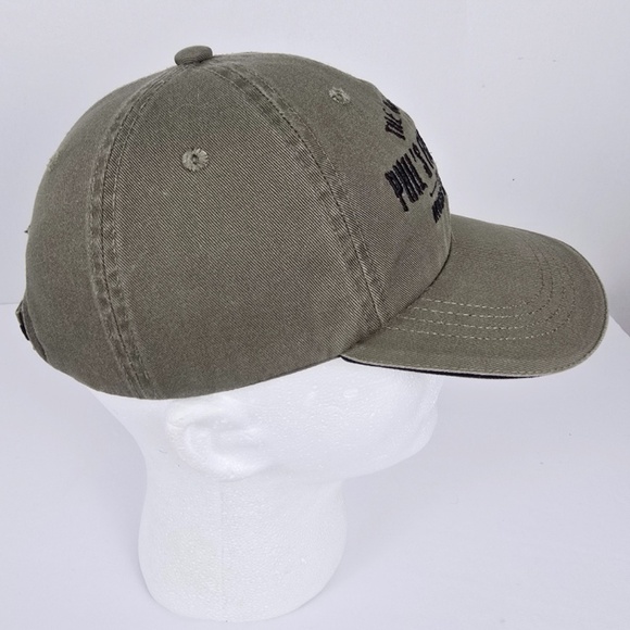 Phil’s Fish Market Embroidered Olive Green Hat Cap Adjustable Strap - Picture 2 of 6
